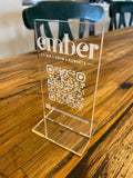 Large Premium Custom Acrylic QR Stand